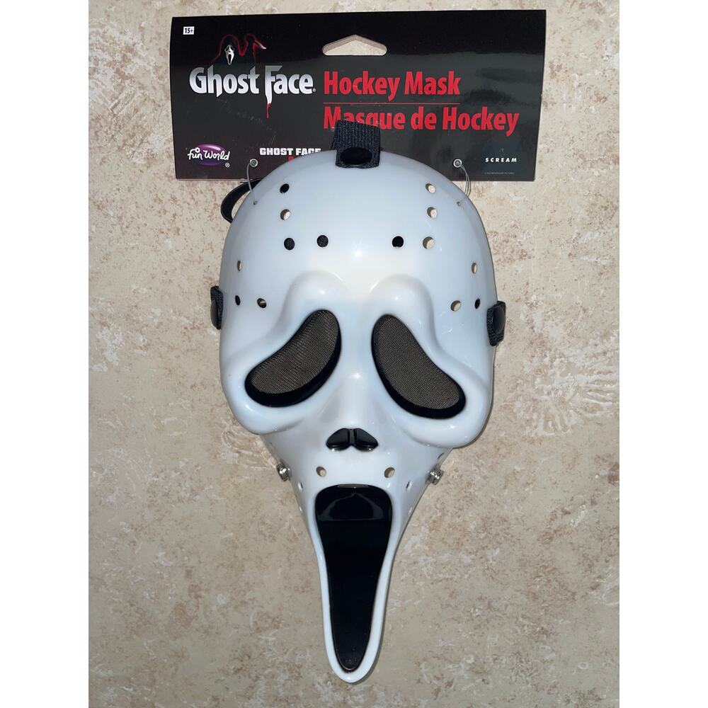 Copied - SCREAM GHOST FACE WHITE HOCKEY MASK COSTUME FW93602 NEW